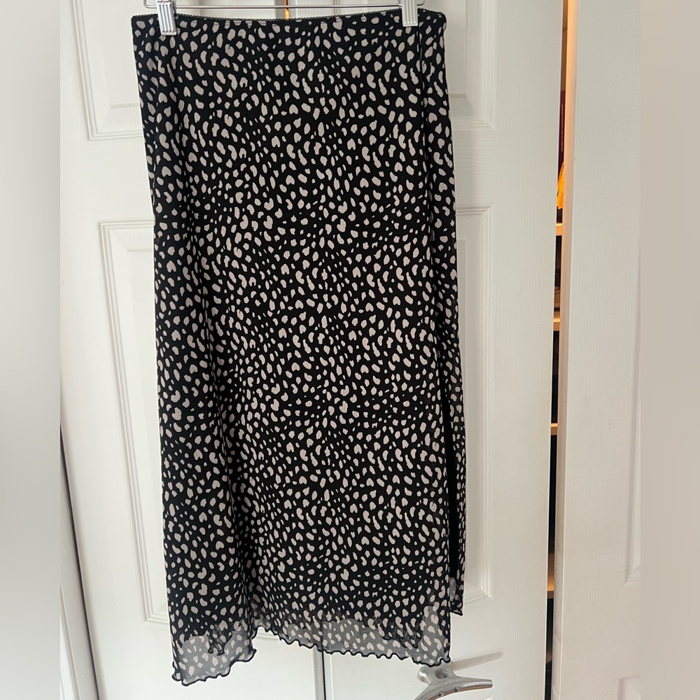 Urban Romantics Mesh Midi Skirt with Slit
